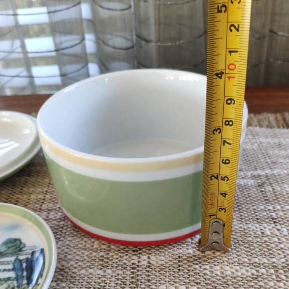 Bia Brie Camembert Baker Set of 5, VTG Cordon Bleu Porcelain Cheese Dish Set 5" - Picture 10 of 12